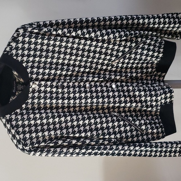 Houndstooth Bomber Jacket - Picture 3 of 8